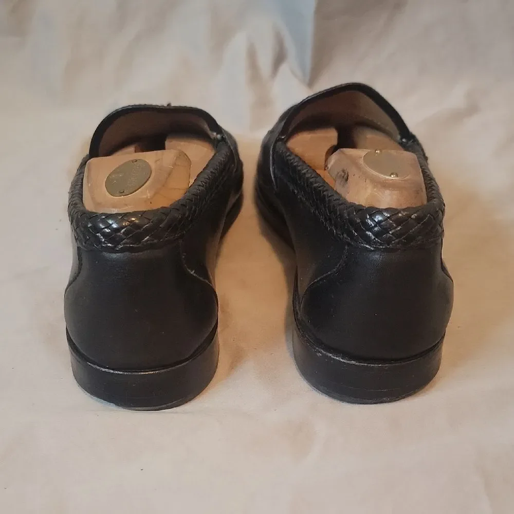 Allen Edmonds Black Leather Kiltie Tassel Loafers 7 E